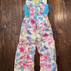 Colorful Floral Kids Overalls